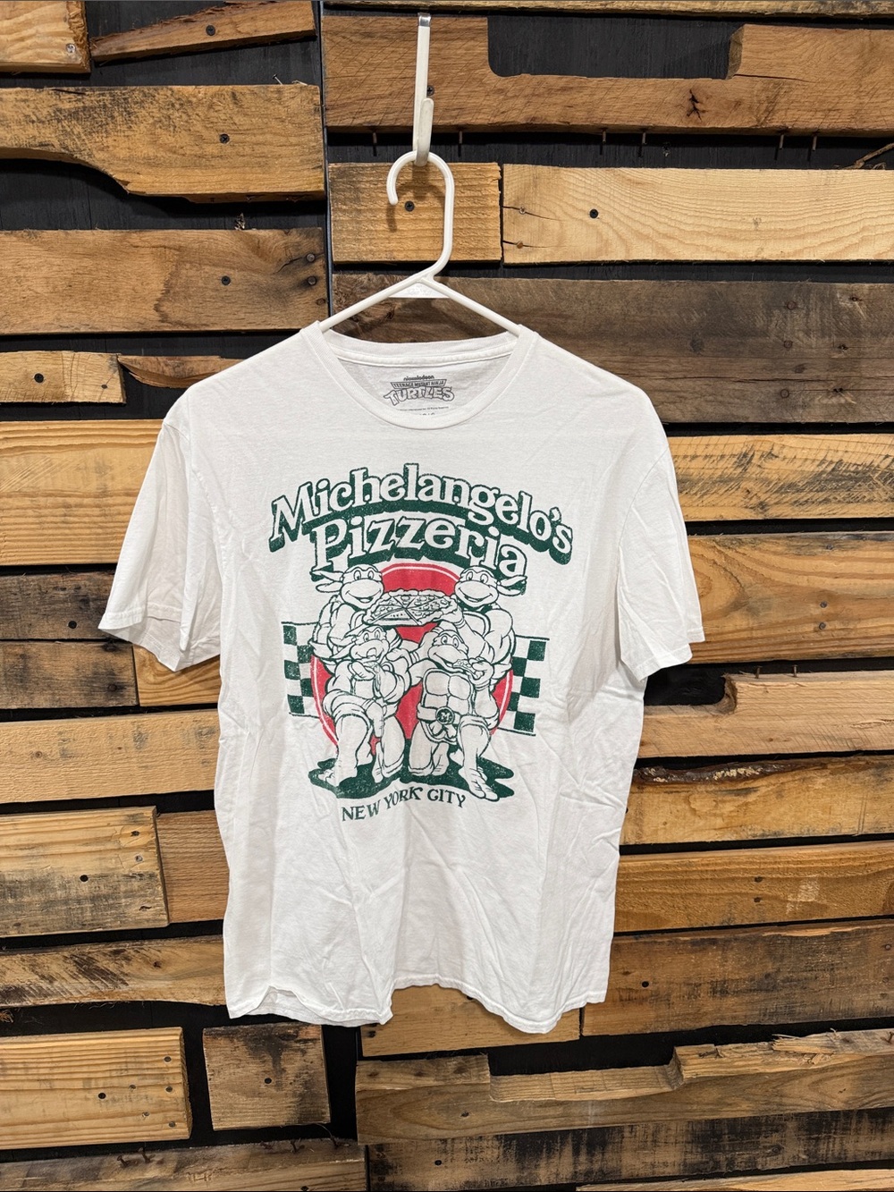 Teenage Mutant Ninja Turtles Men’s Mikey's Pizza NY City T-shirt Size Large